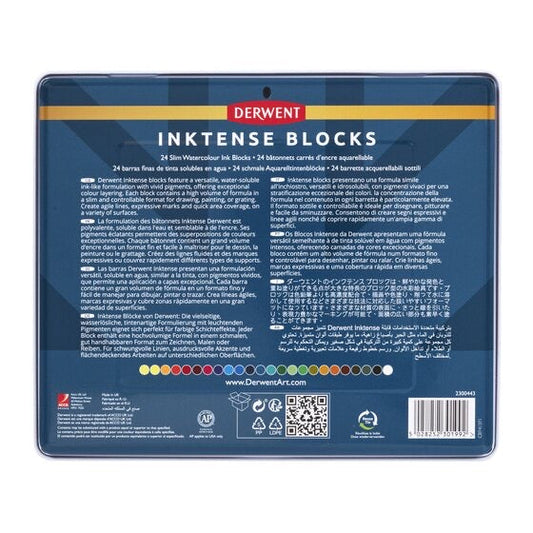 Derwent Inktense Blocks Aquarellblöcke – 24 Stück