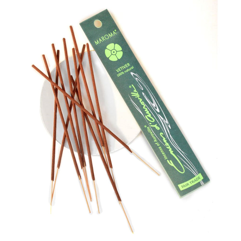 Maroma - Vetiver Incense Sticks - 100% Natural & Calming 🌿✨
