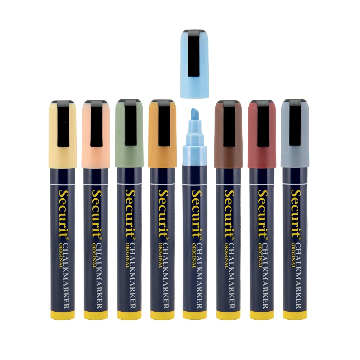 Securit® Kreidemarker, 2-6mm, 8er-Set, Erdfarben