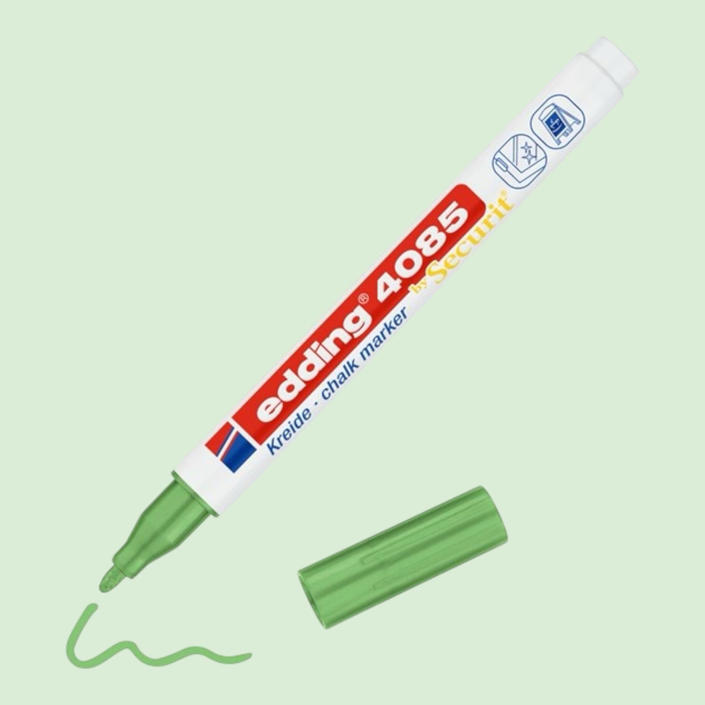 Edding 4085 Kreidemarker Grün-Metallic, Rundspitze 1-2 mm