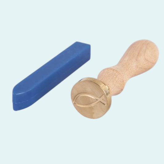 Rayher Siegelwachs-Set Fisch, Royalblau, 2,5 cm