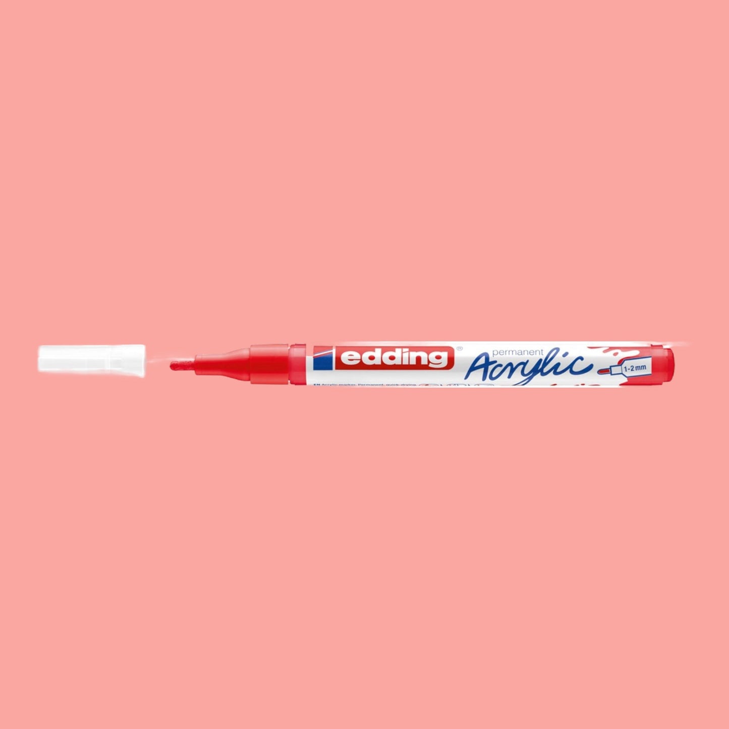 Edding 5300 Acrylmarker verkehrsrot 902 , Rundspitze 1-2 mm