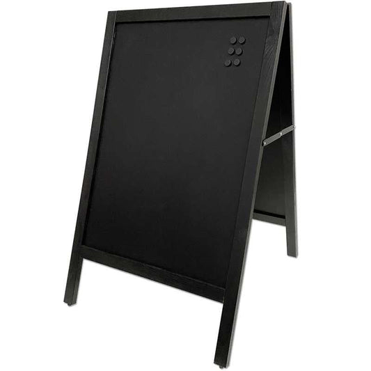 Holz Kundenstopper 105x68cm, Magnetisch, Schwarz, Outdoor