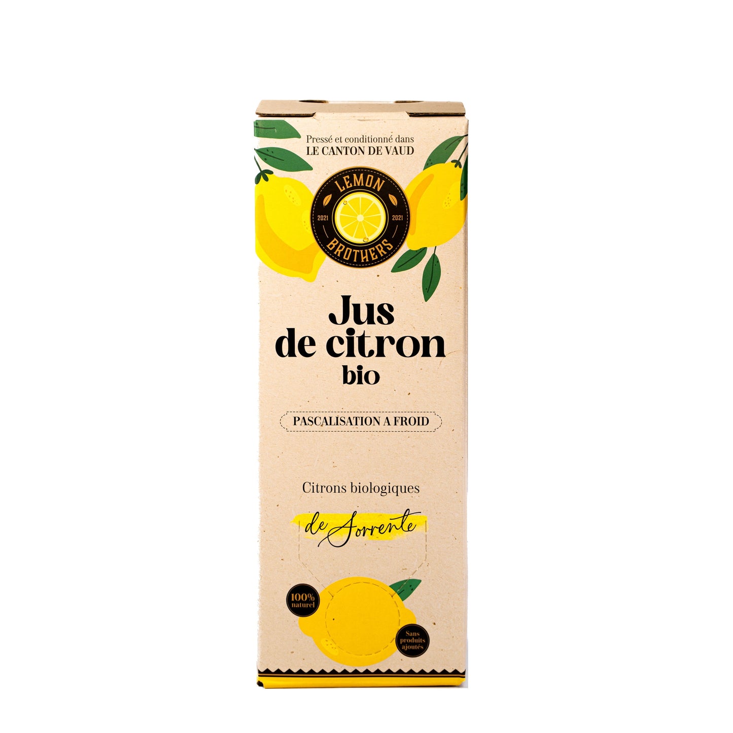Jus de Citron Bio Pascalisé – 1L (Bag-in-Box)