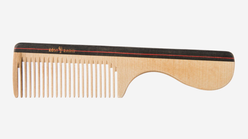 Kostkamm - Colorful Wooden Grip Comb - Gentle Hair Care 🌿✨