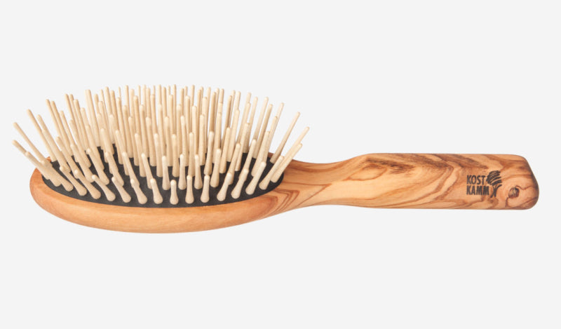 Kostkamm - Long Hair Wooden Brush Olive Wood - Naturally Smooth 🌿