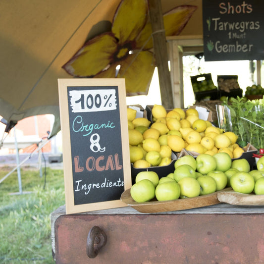 Securit® Wandkreidetafel Budget – Holzrahmen Hellbraun, 20x40cm