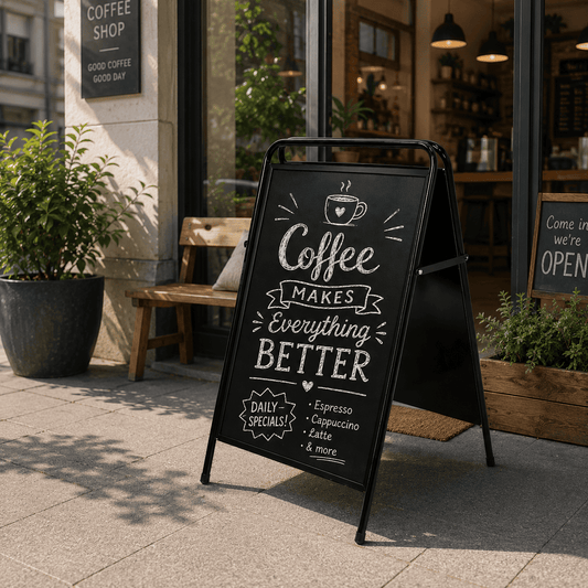 Kundenstopper „Stelo“ DIN A1, Schwarz