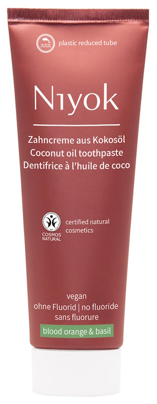 Niyok - Coconut Oil Toothpaste - Blood Orange & Basil Bliss 🌿🍊