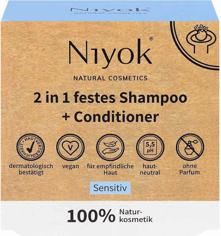 Niyok - 2-in-1 Solid Shampoo & Conditioner - Sensitive & Vegan 🌿💧