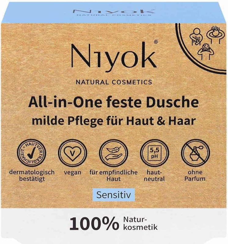 Niyok - All-in-One Solid Shower Bar - Sensitive Care 🌿🛁