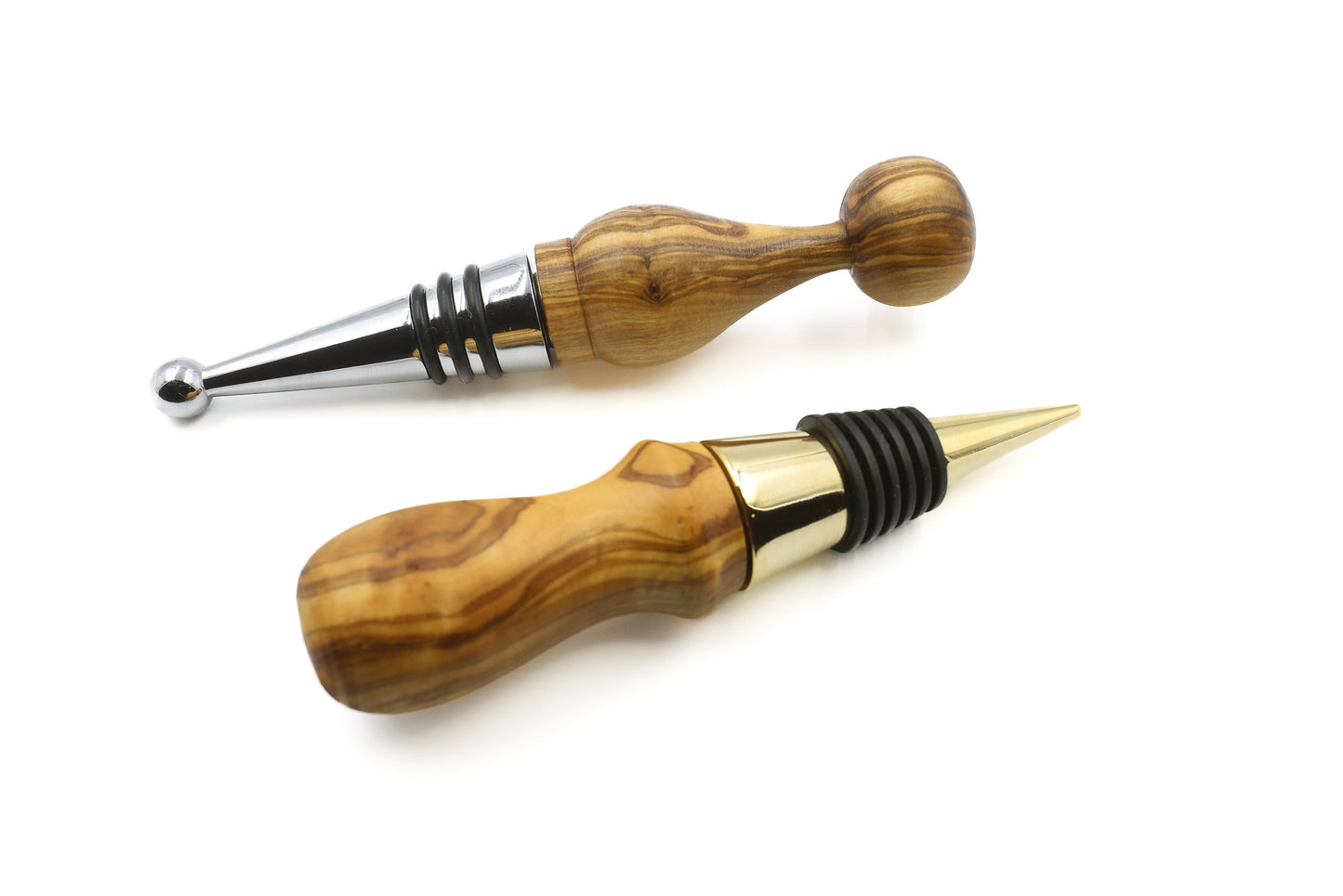 Unique olive wood bottle stopper