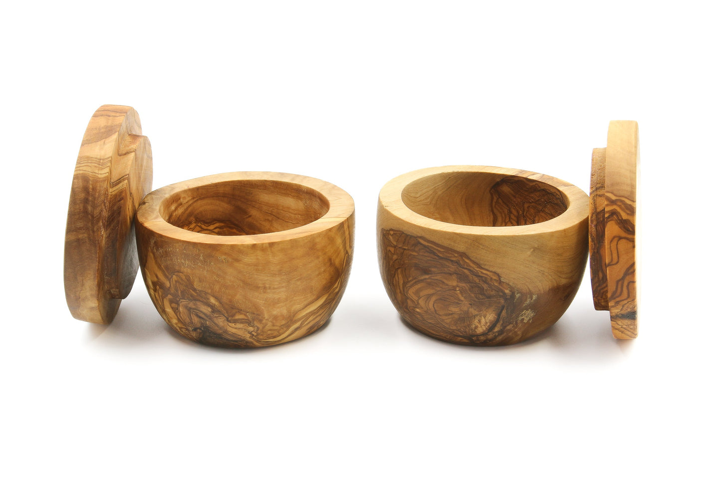 Olive wood salt and pepper keeper