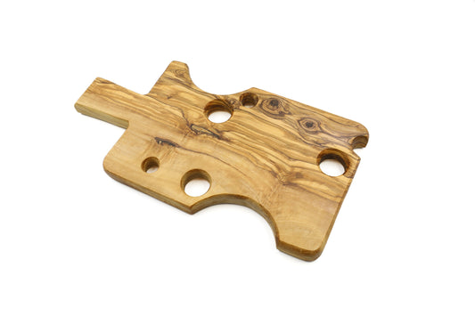 Unusual olive wood cheese board in cheese design