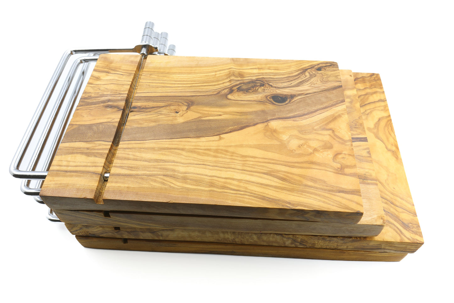 Premium olive wood cheese slicer with board, cheese shaver