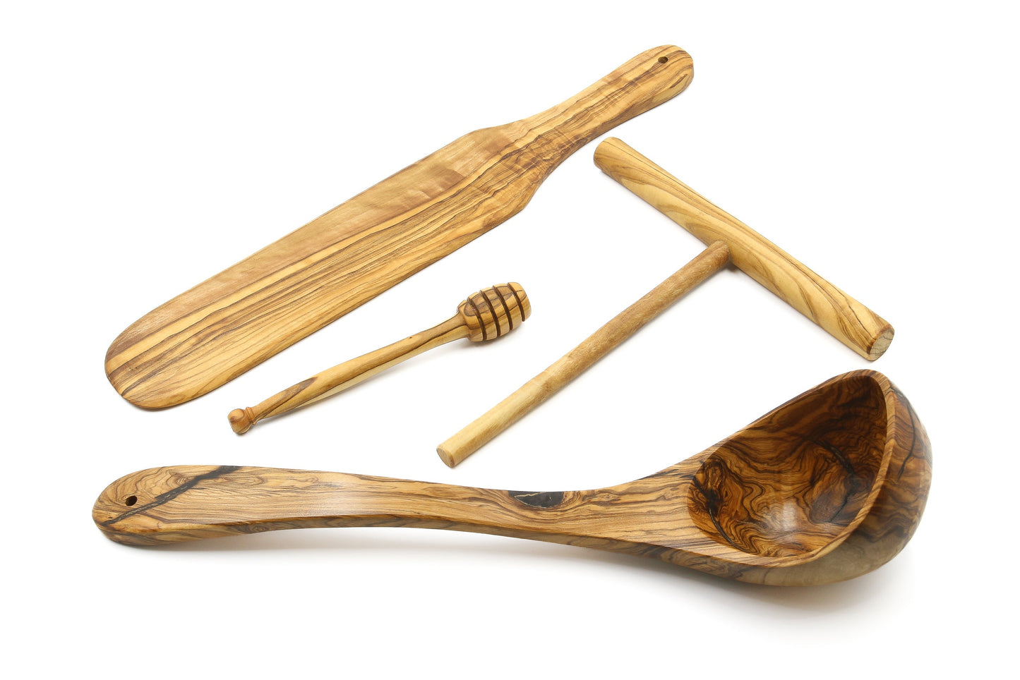 Olive wood crepe/pancake baking set - Premium set