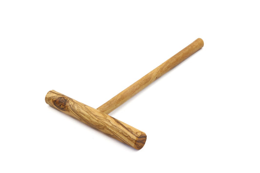 Olive wood t-shaped rounded crêpe/pancake spreader, batter spreader