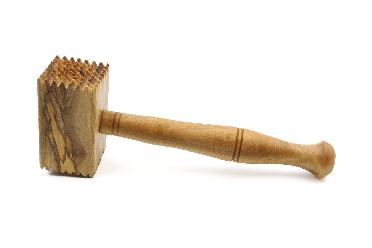 Olive wood meat tenderizer, steak hammer