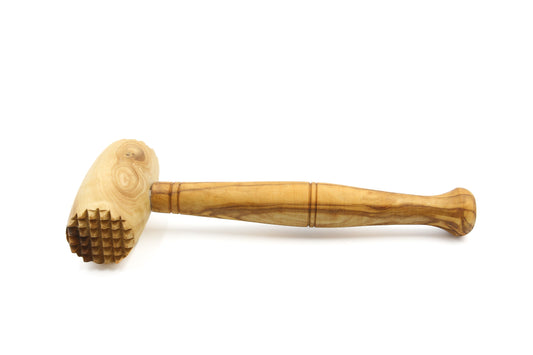 Olive wood meat tenderizer, steak hammer