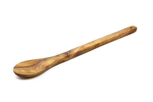 Olive wood stirring, mixing, and cooking spoon
