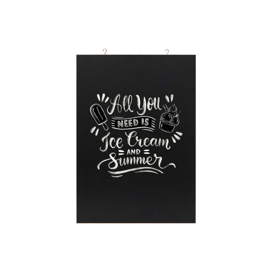 Wandkreidetafel ohne Rahmen, doppelseitig, Indoor