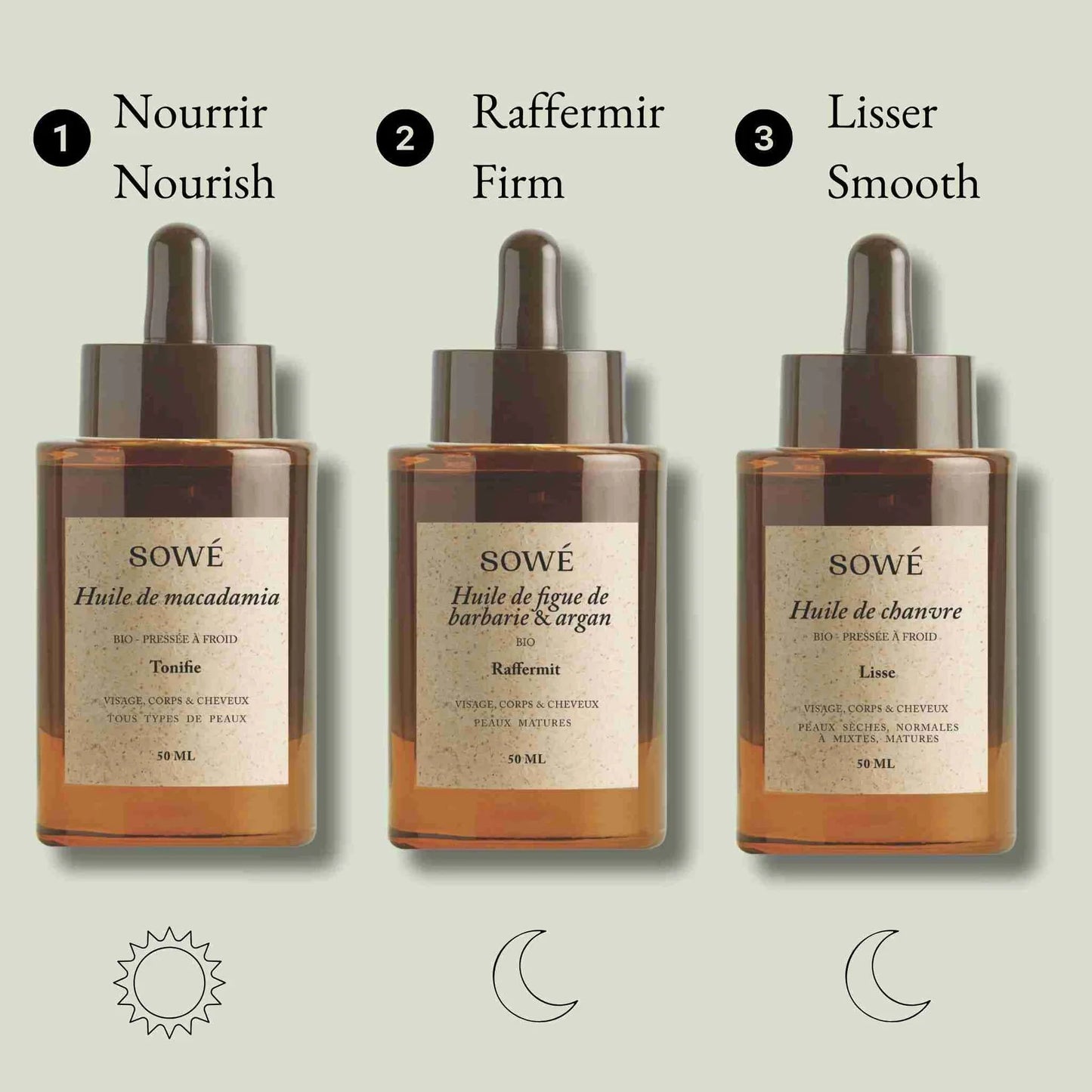Routine peau mature et anti-âge 3x50ml - SOWÉ Botanic Lab