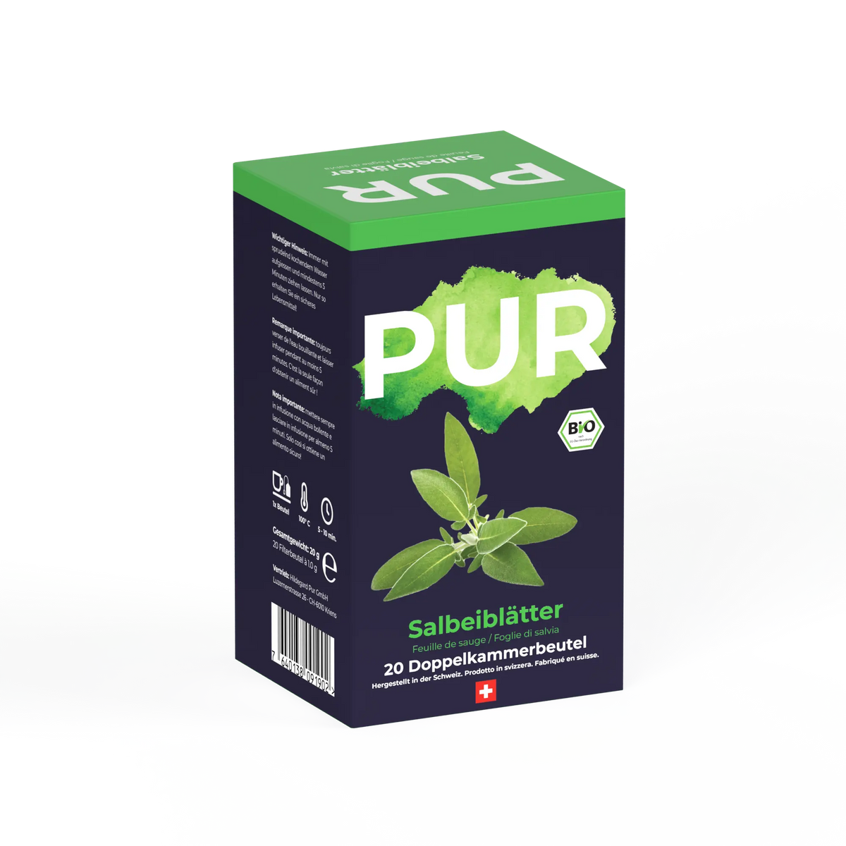PUR Salbeiblätter Tee BIO 20 Btl