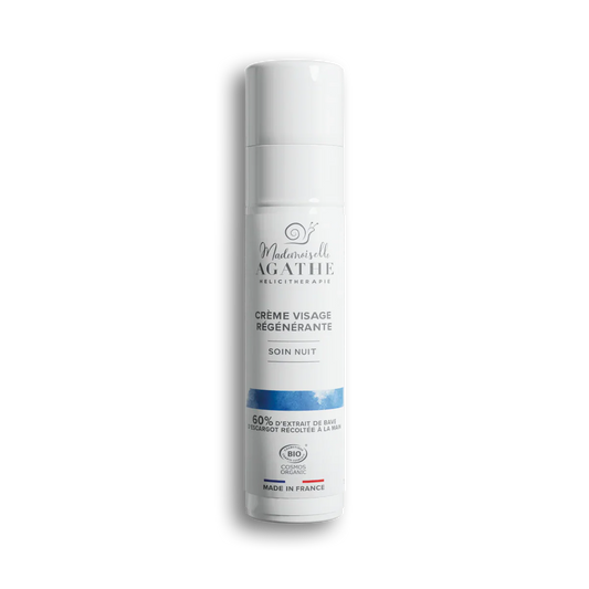 Crème nuit à la bave d'escargot certifiée bio - hydratante & régénérante