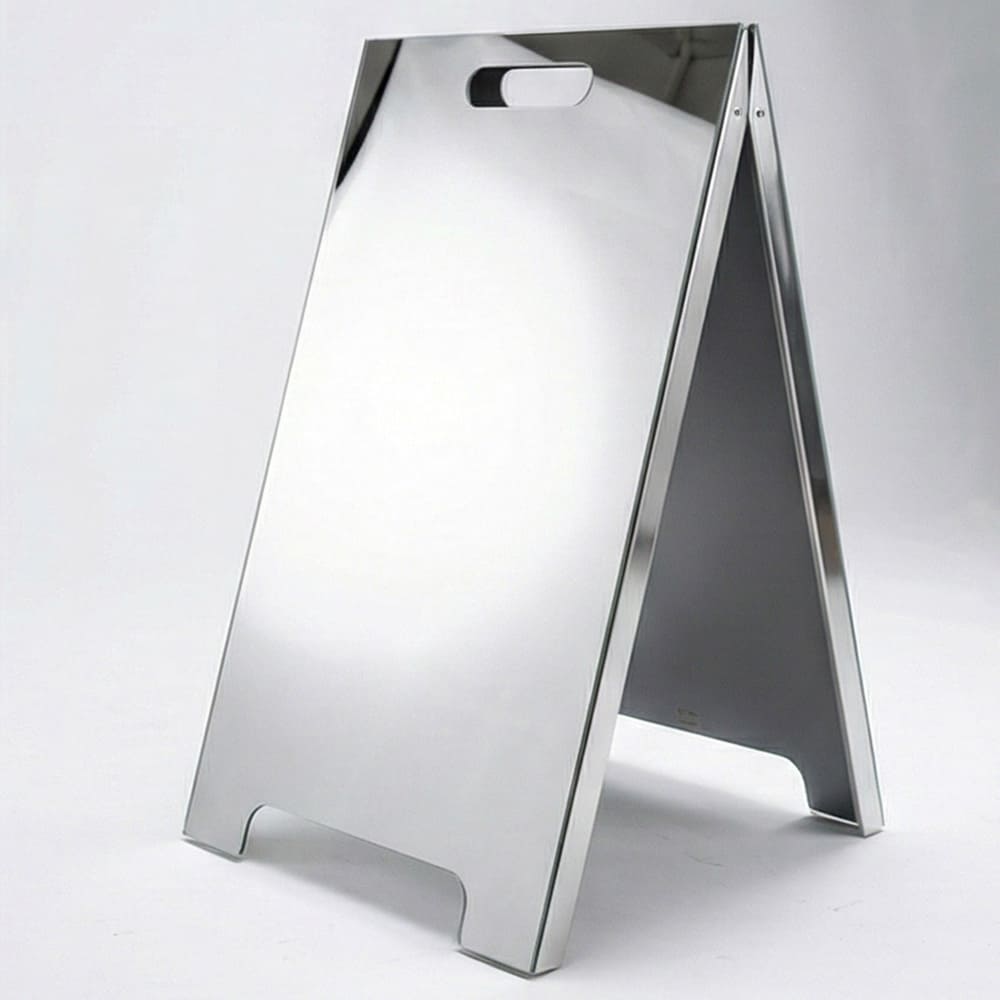 Kundenstopper Spiegeloptik, Indoor