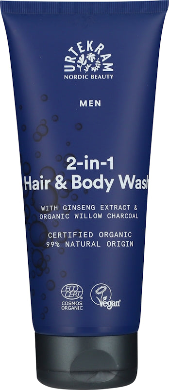 URTEKRAM - 2-in-1 Men's Hair & Body Wash - Organic Freshness 🌿🧴