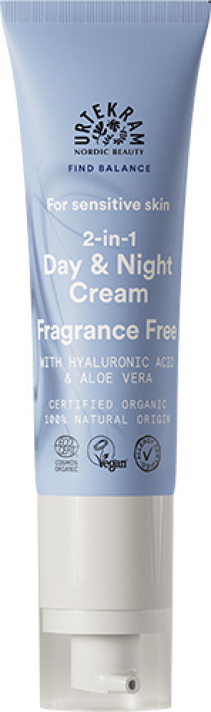 URTEKRAM - 2-in-1 Day & Night Cream - Fragrance-Free 🌿✨