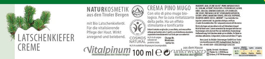 Latschenkiefer Creme Unterweger – regenerierende Naturkosmetik zur Pflege nach dem Sport & bei Muskelverspannungen