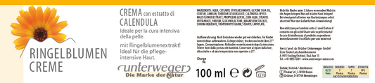Ringelblume Creme Unterweger – zertifizierte Naturkosmetik