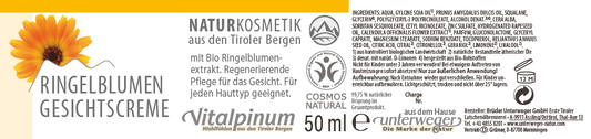 Ringelblume Gesichtscreme von Unterweger