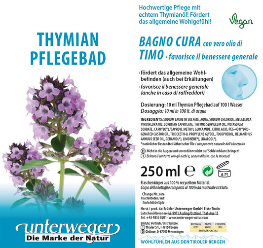 Unterweger Thymian Bad – Aromatischer Badezusatz mit Thymianöl