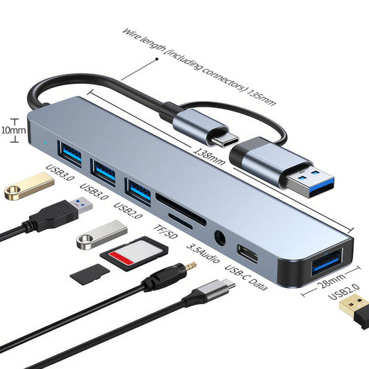 Adattatore multiporta hub USB-C 8 in 1