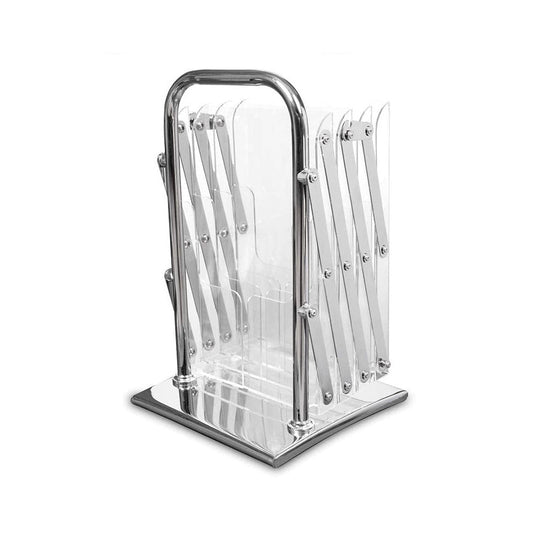 Faltbarer Prospektständer Columbia, A4, Silber