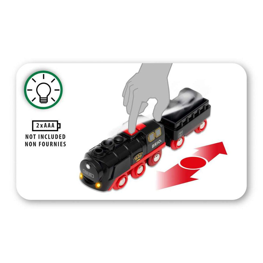 Battery-Operated Steaming Train