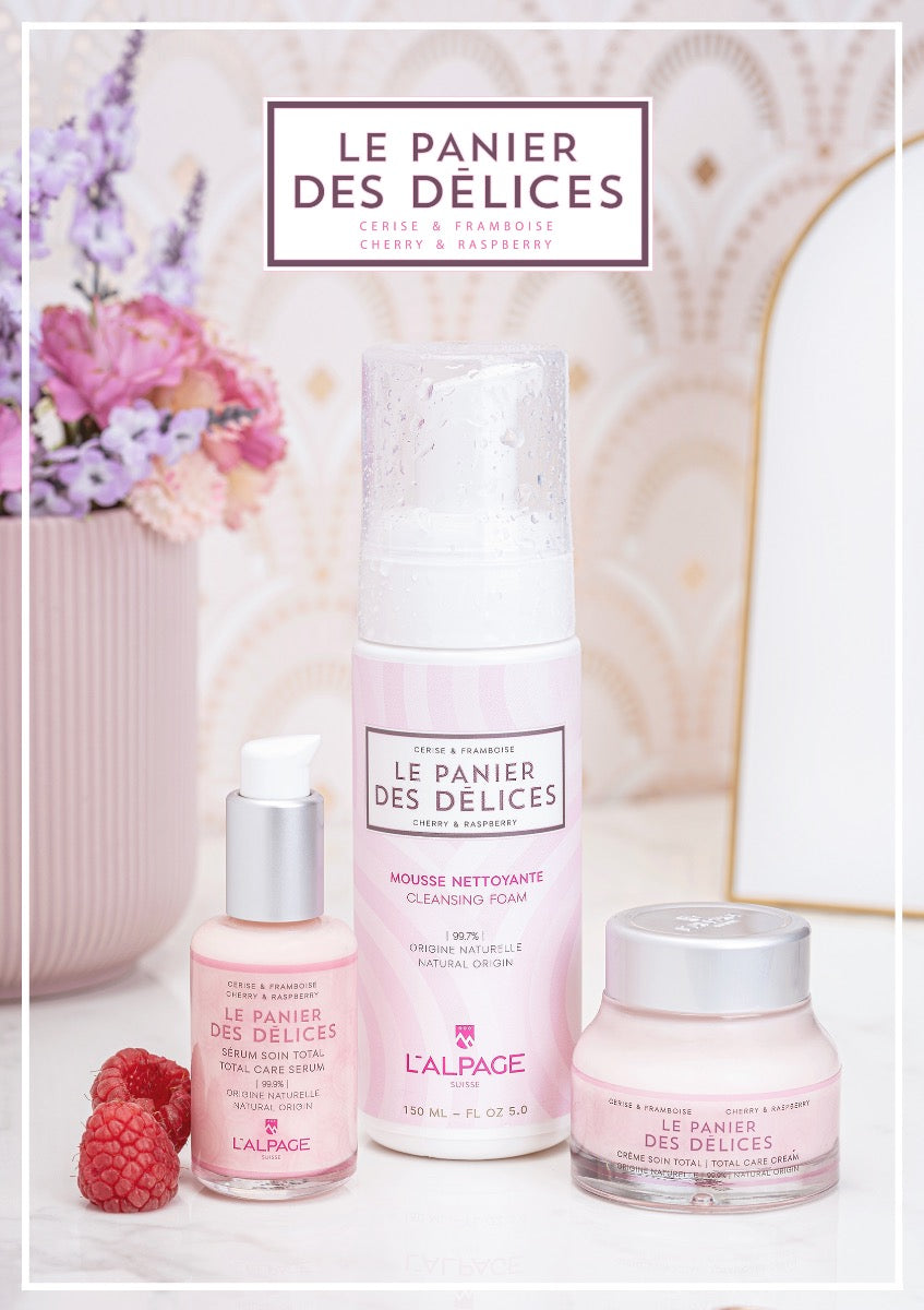 Set ou Coffret Cadeau TRIO Crème Soin Total + Sérum Soin Total + Mousse Nettoyante LE PANIER DES Délices