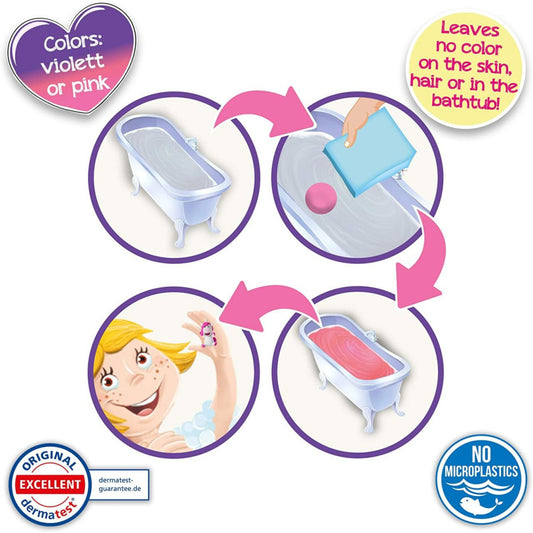 Bombe da bagno a sorpresa con figure di unicorno