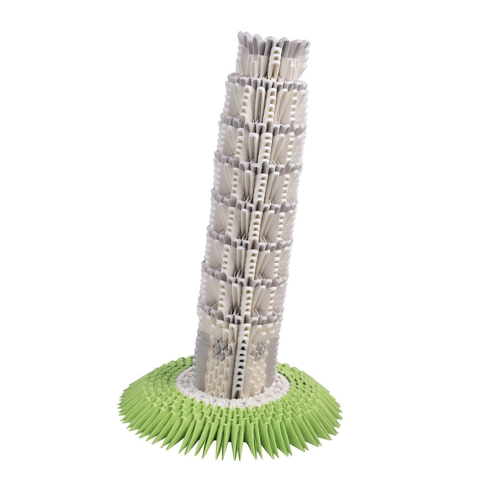 Torre pendente di Pisa in origami 3D, 1173 pezzi