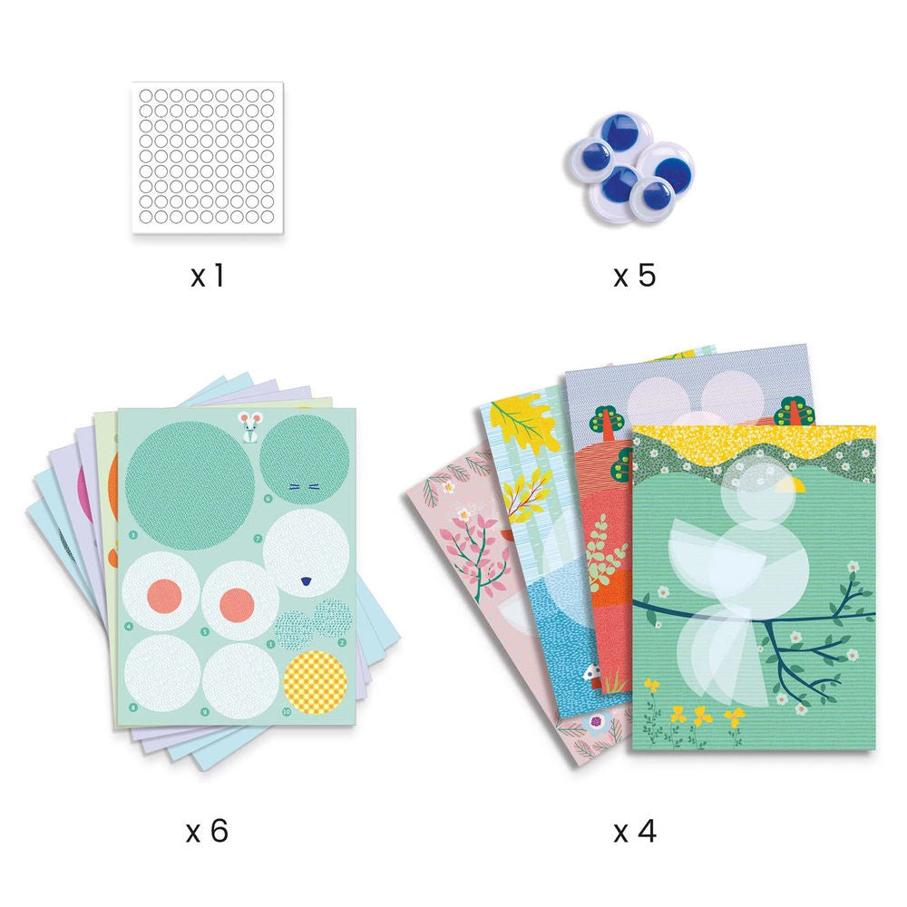 Incollaggio e piegatura del collage