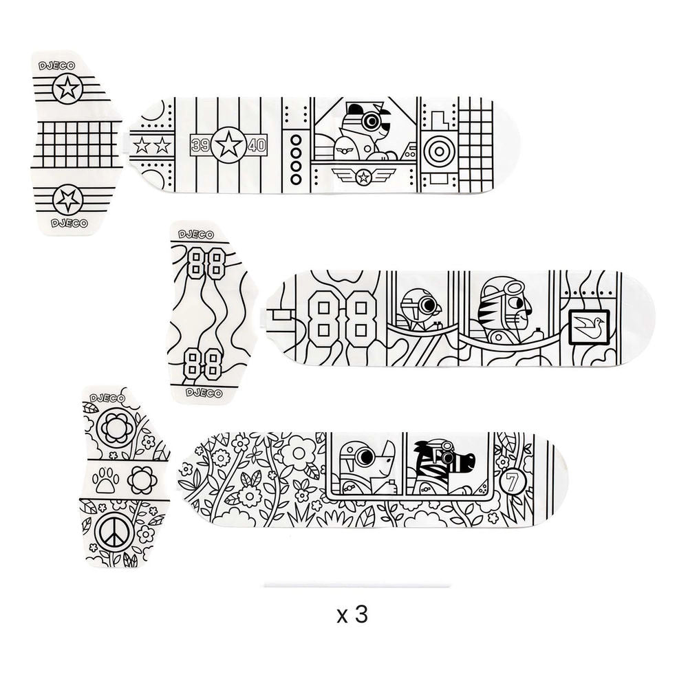 Pagina da colorare di un aeroplano fai da te