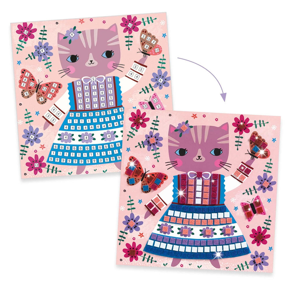 Mosaico di simpatici animali