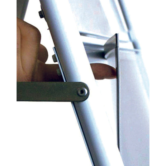 Kundenstopper Stahlrohr Deluxe mit Logoschild rund, Outdoor