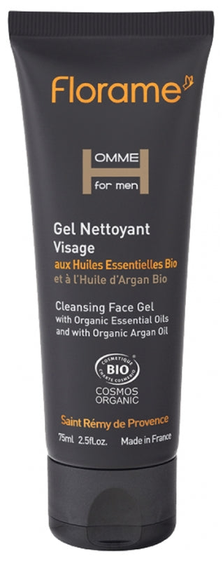 FLORAME - Men Cleansing Face Gel Organic 75ml - Refresh & Revitalize Your Skin! 🌿💧