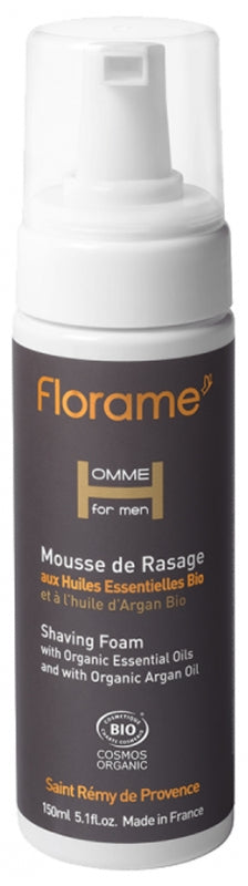 FLORAME - Men Shaving Foam Organic 150ml - Smooth Shave, Naturally! 🪒🌿✨