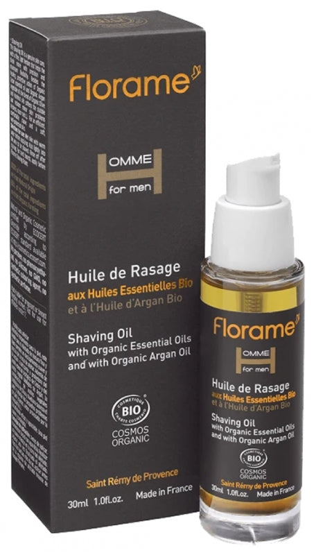 FLORAME - Men Shaving Oil Organic 30ml - Smooth Shave, Naturally! 🪒🍃