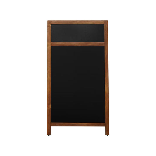 Holz Kundenstopper DIN A1 mit Topschild, Magnetisch, Dunkelbraun, Outdoor - Kundenstopper - Speedjust Schweiz