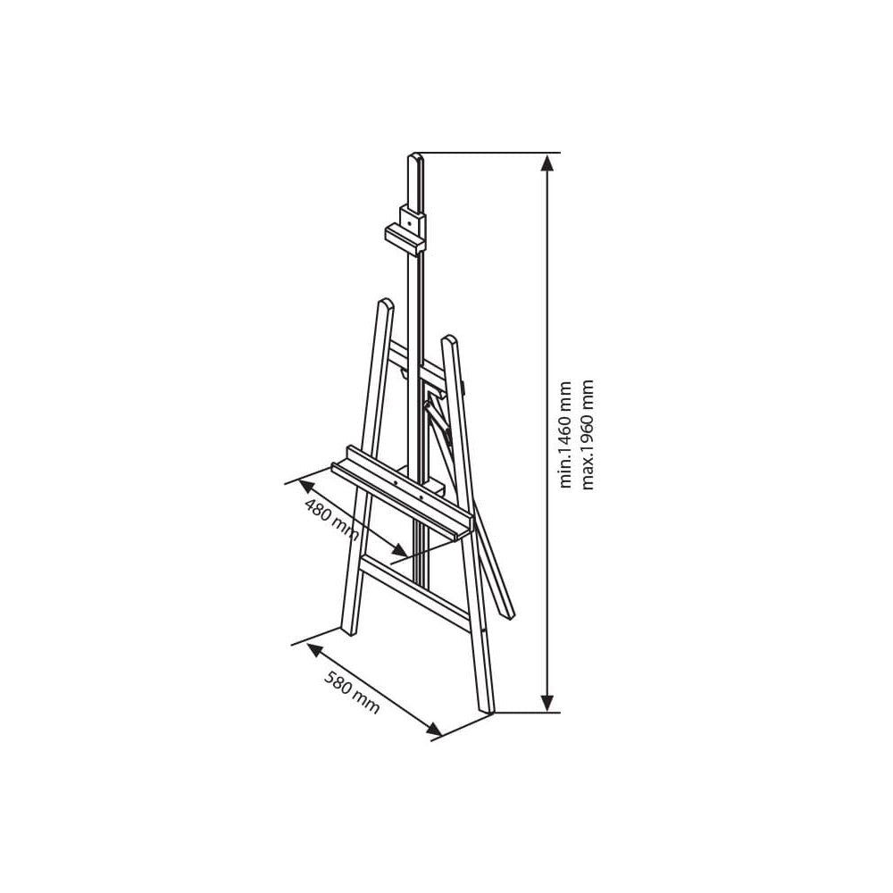 Holz Staffelei - Set "Art Easel" mit magnetischer A1 Kreidetafel, Buche - Staffelei - Speedjust Schweiz